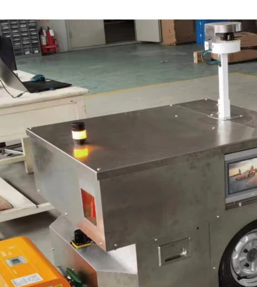 Automated feeding vehicle shown from another angle