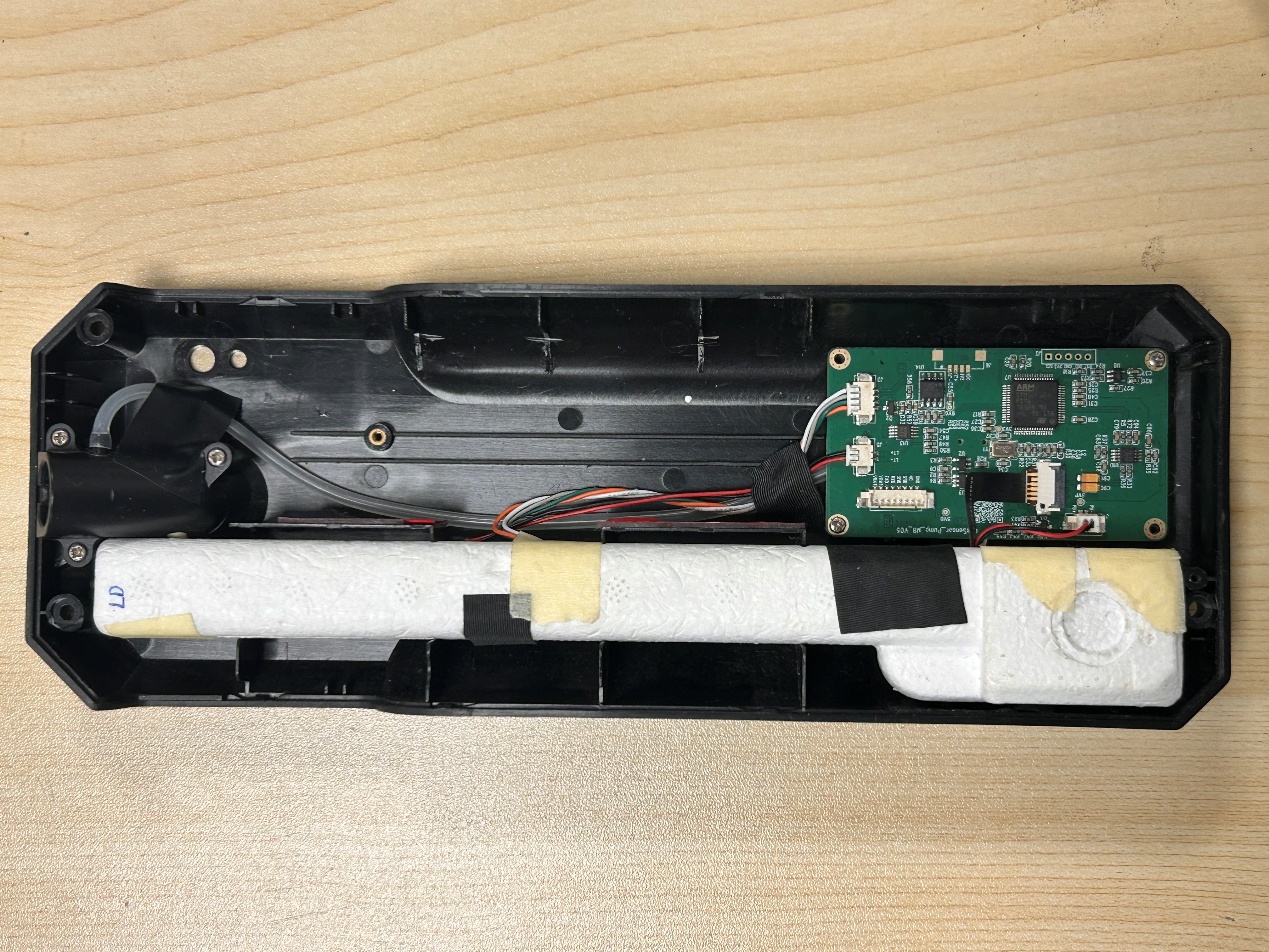 Internal prototype assembly of the custom NDIR infrared breath alcohol detection instrument