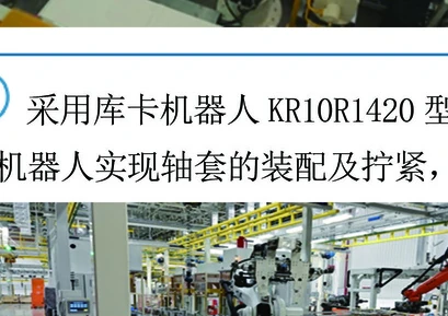 Industrial robot workstation photograph